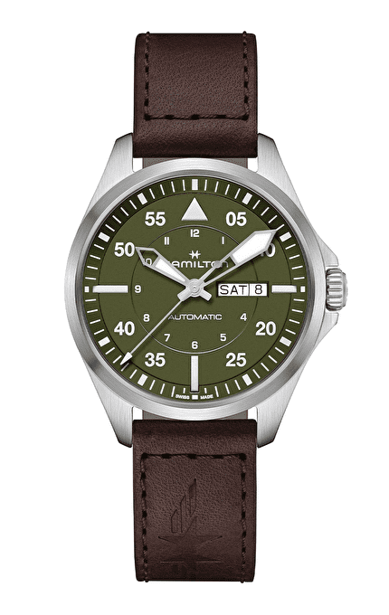 Khaki Aviation Pilot Day Date Auto