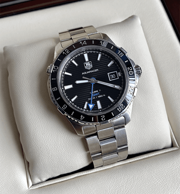 Tag heuer aquaracer clearance 500m calibre 7 gmt