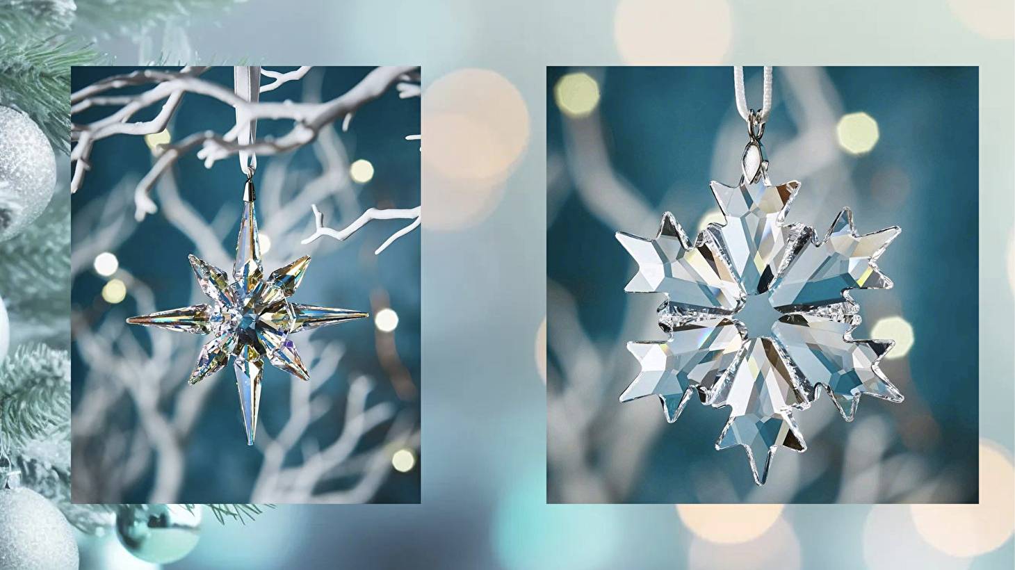 Новогодний декор с кристаллами Swarovski