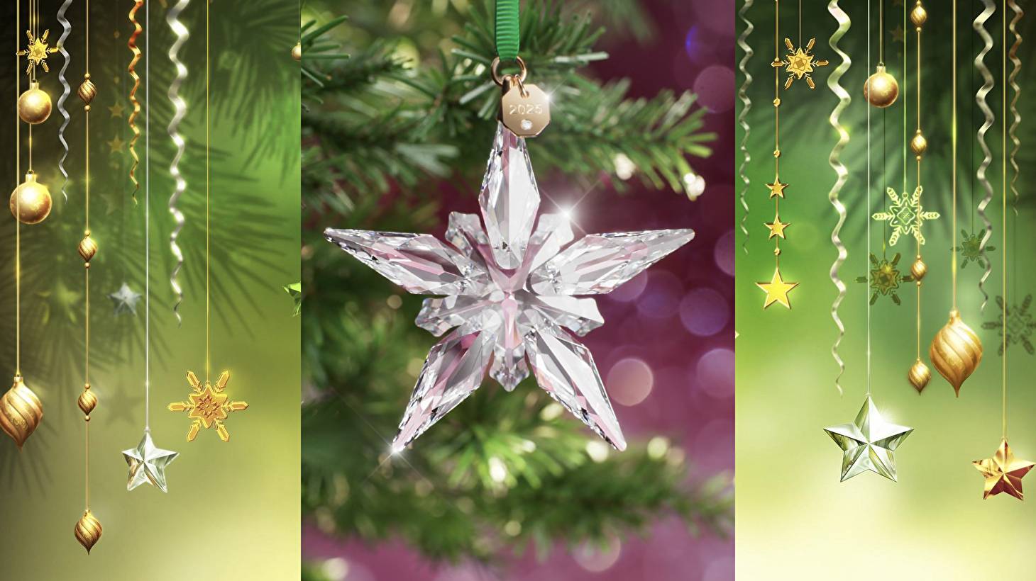 Новогодний декор с кристаллами Swarovski