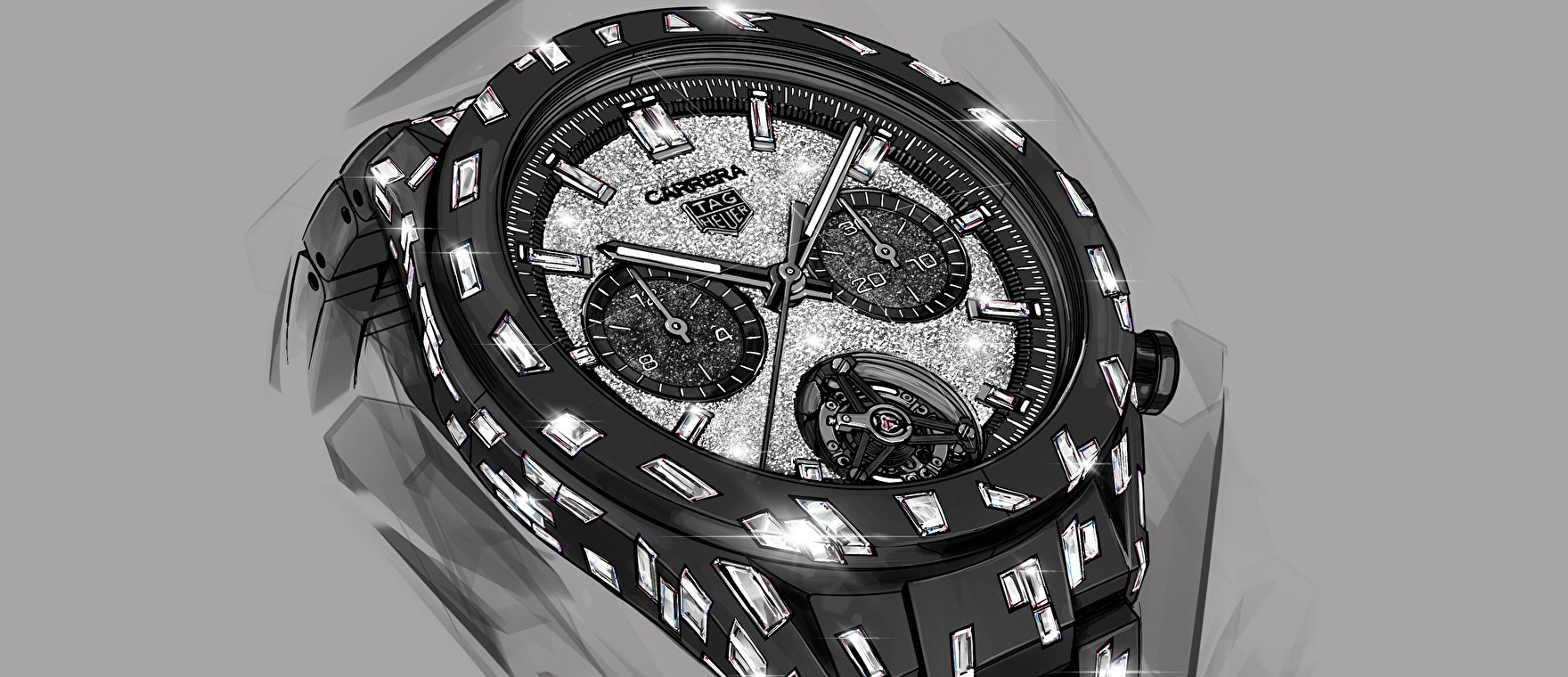 TAG Heuer Carrera Plasma Diamant d'Avant-Garde Chronograph Tourbillon 44 мм