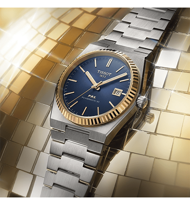 Наручные часы Tissot PRX Powermatic 80 Steel & 18K Gold Bezel