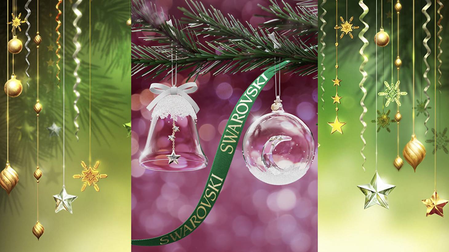 Новогодний декор с кристаллами Swarovski