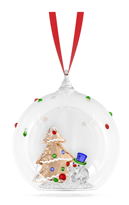 Елочное украшение Holiday Cheers  Tree and Snowman Ball Ornament