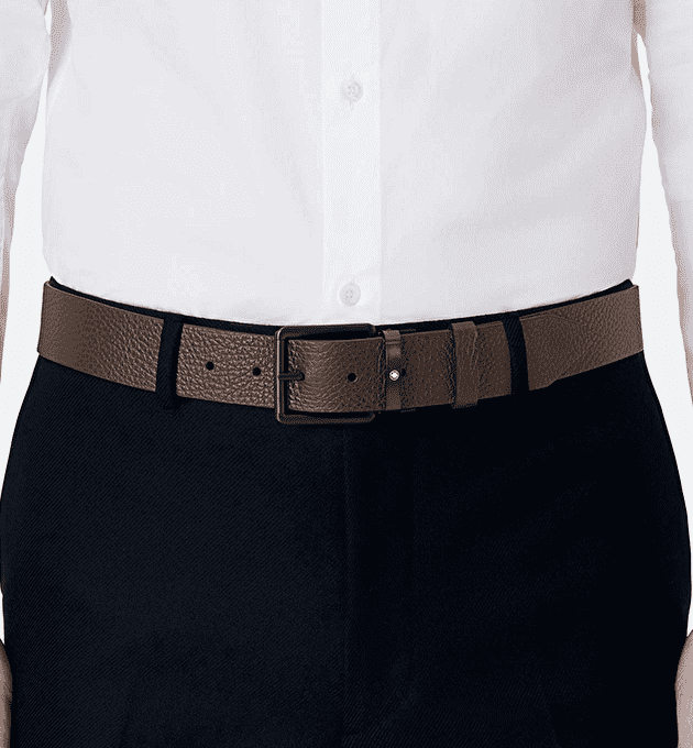 Двусторонний кожаный ремень Grain