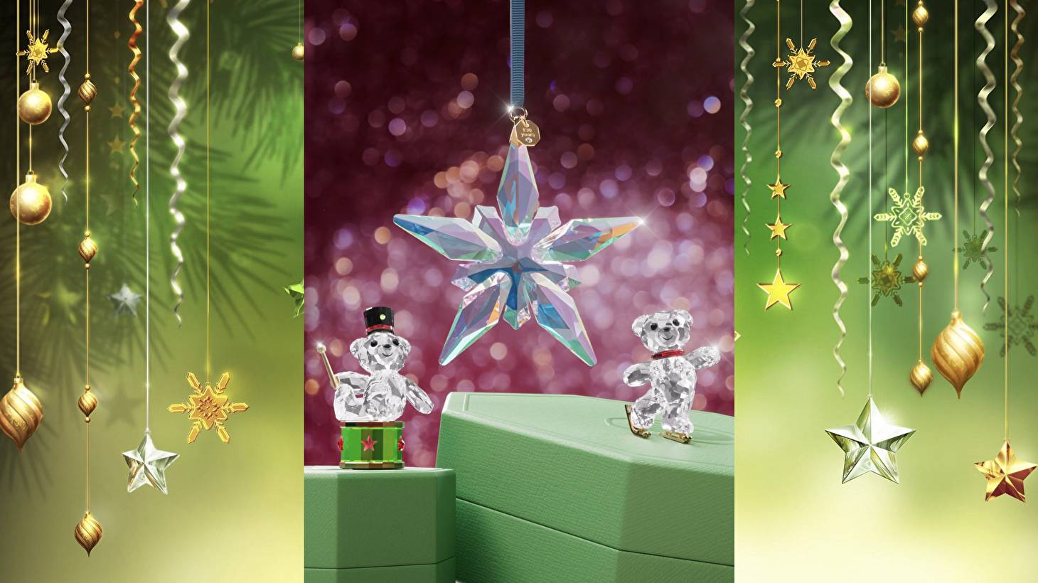 Новогодний декор с кристаллами Swarovski