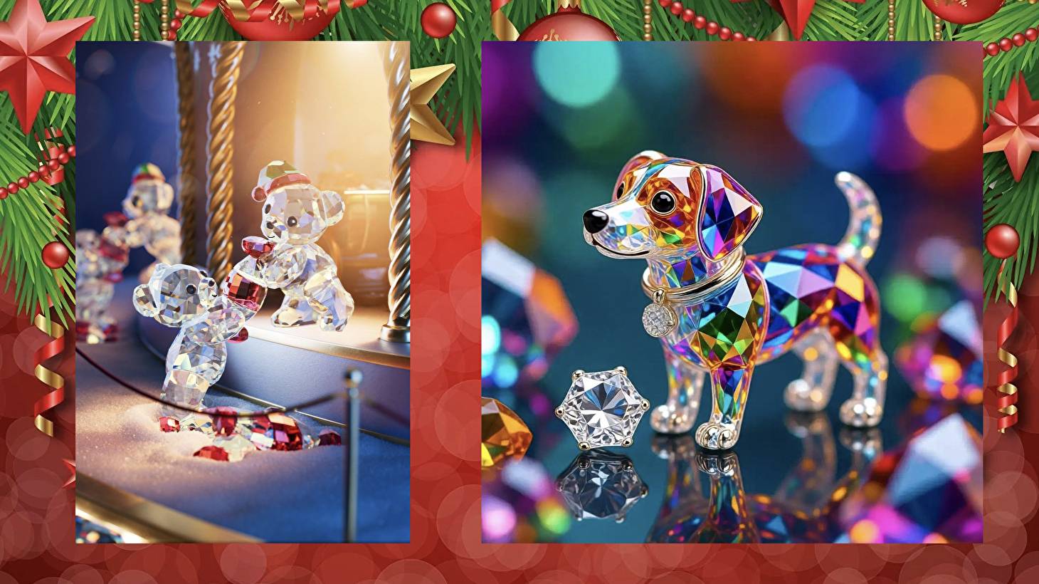 Новогодний декор с кристаллами Swarovski