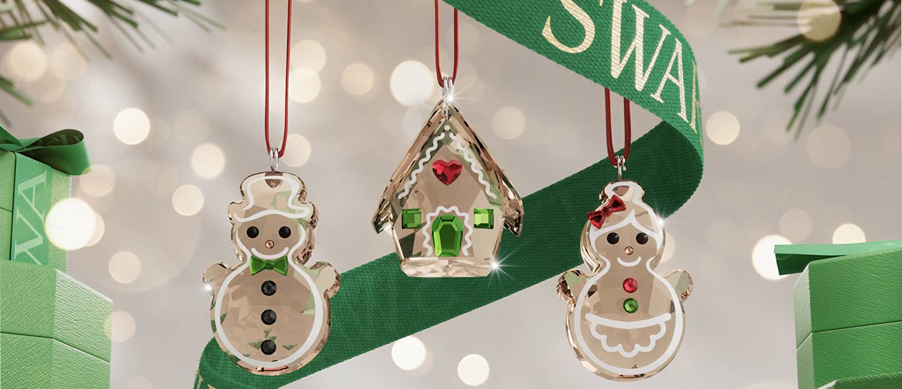 Новогодний декор с кристаллами Swarovski