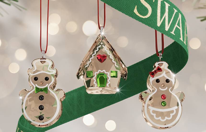 Новогодний декор с кристаллами Swarovski