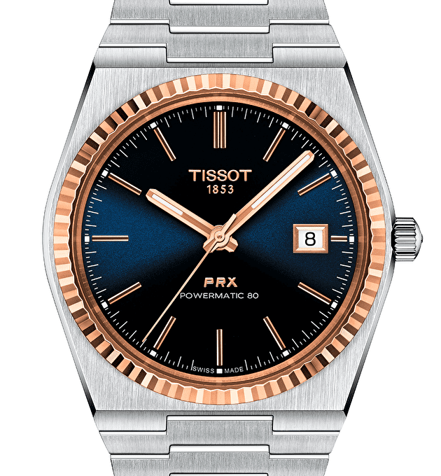 Наручные часы Tissot PRX Powermatic 80 Steel & 18K Gold Bezel