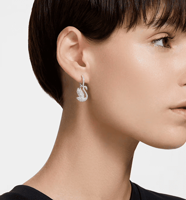 Серьги-подвески Swan