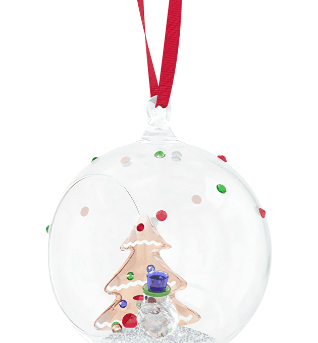Елочное украшение Holiday Cheers  Tree and Snowman Ball Ornament