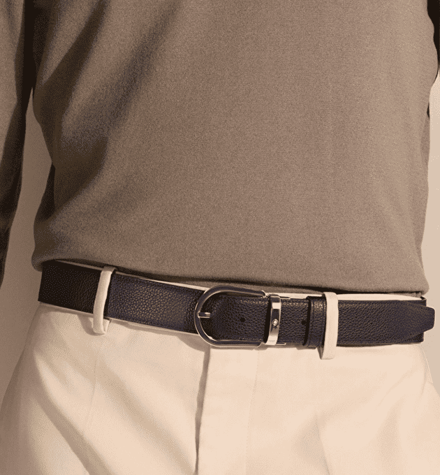 Двусторонний кожаный ремень Grain